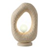 Zoga Megapap G9 fiberglass table lamp in ecru color 30x17x50cm.