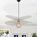 Dafodil Megapap E27 rope ceiling lamp in white color Ø48x55cm.