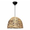 Φωτιστικό οροφής Kimi Megapap E27 wicker μονόφωτο χρώμα φυσικό Ø30x80εκ.
