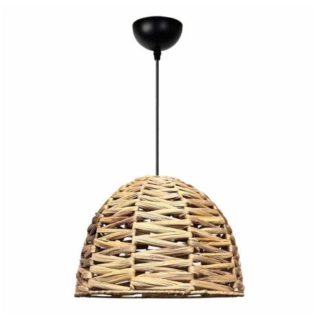 Φωτιστικό οροφής Kimi Megapap E27 wicker μονόφωτο χρώμα φυσικό Ø30x80εκ.