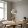 Lora Megapap E27 fiberglass ceiling lamp in white color 32x28x120cm.