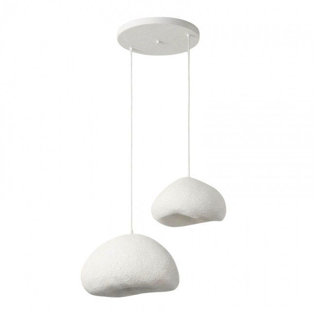 Loval Megapap E27 fiberglass ceiling lamp in white color Ø70x115cm.