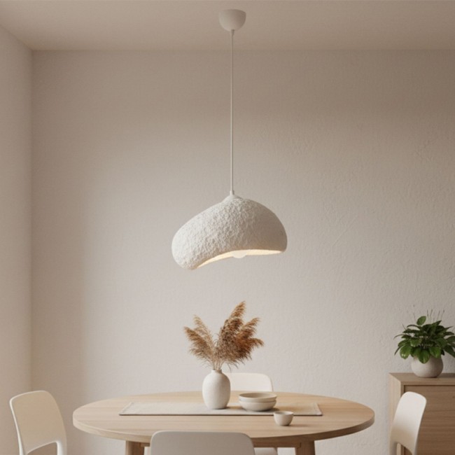 Φωτιστικό οροφής Loval Megapap E27 fiberglass μονόφωτο χρώμα λευκό 32x27x120εκ.