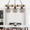 Lumenia Megapap wooden - metallic ceiling light in natural - black color 50x14x80cm.