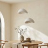 Φωτιστικό οροφής Luna Megapap E27 fiberglass δίφωτο χρώμα λευκό Ø74x115εκ.