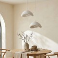 Luna Megapap E27 fiberglass ceiling lamp in white color Ø74x115cm.