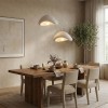 Φωτιστικό οροφής Luna Megapap E27 fiberglass δίφωτο χρώμα λευκό Ø74x115εκ.