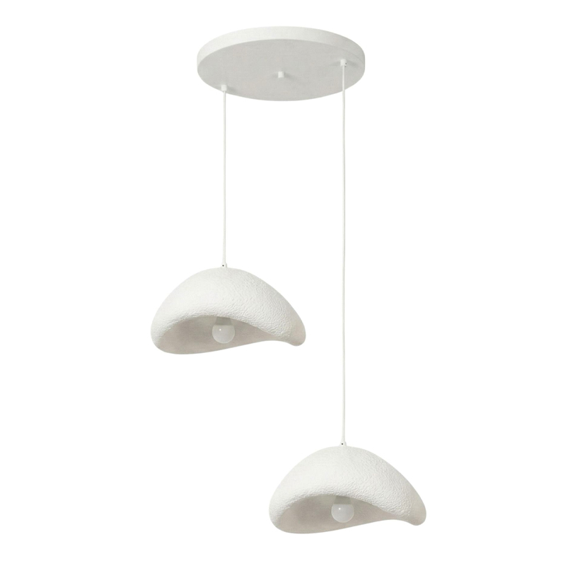 Luna Megapap E27 fiberglass ceiling lamp in white color Ø74x115cm.