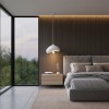 Φωτιστικό οροφής Luna Megapap E27 fiberglass μονόφωτο χρώμα λευκό 30x21x120εκ.