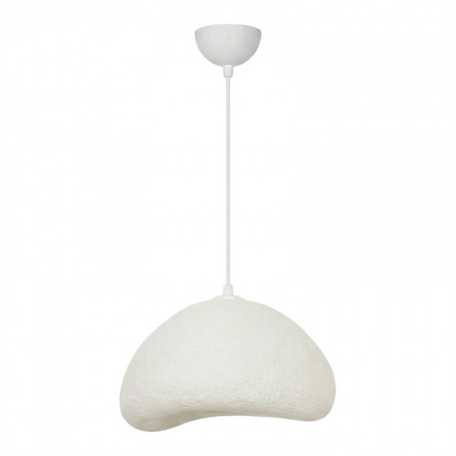 Φωτιστικό οροφής Luna Megapap E27 fiberglass μονόφωτο χρώμα λευκό 30x21x120εκ.