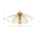Madar Megapap E27 metallic ceiling lamp in gold color Ø52x20cm.