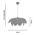 Magnolia Megapap E27 PVC fabric ceiling lamp in beige color Ø40x55cm.