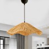 Miro Megapap E27 wicker ceiling lamp in natural color Ø50x100cm.