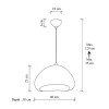 Nua Megapap E27 fiberglass ceiling lamp in white color 40x38x120cm.