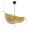 Taco Megapap E27  jute ceiling lamp in camel color 51x36x55cm.