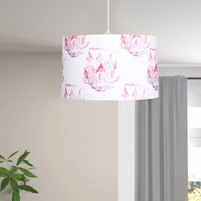 Φωτιστικό οροφής Tale Megapap E27 ύφασμα PVC μονόφωτο πολύχρωμο Ø33x70εκ.