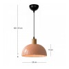 Φωτιστικό οροφής Talis Megapap E27 μεταλλικό μονόφωτο χρώμα salmon Ø25x100εκ.