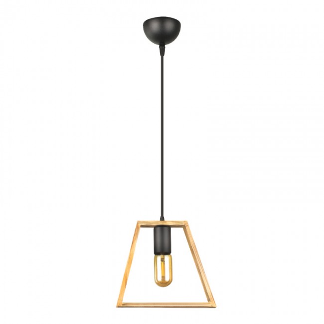 Φωτιστικό οροφής Tekli Megapap E27 ξύλινο μονόφωτο χρώμα φυσικό 23x3x70εκ.