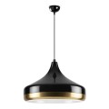 Vasli Megapap E27 metallic ceiling lamp in black color Ø36x42/122cm.