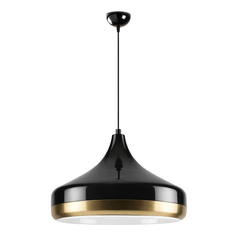 Vasli Megapap E27 metallic ceiling lamp in black color Ø36x42/122cm.
