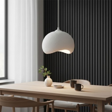 Yontu Megapap E27 fiberglass ceiling lamp in white color 34x29x120cm.