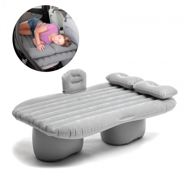 Φουσκωτό στρώμα αυτοκινήτου - κάμπινγκ Innovagoods V0103712 χρώμα γκρι 132,5x72x40εκ. Φουσκωτό στρώμα αυτοκινήτου - κάμπινγκ Innovagoods V0103712 χρώμα γκρι 132,5x72x40εκ.