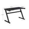 GAMING Desk 120x60cm MDF/Metal Black