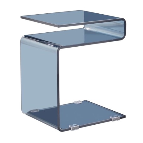 Τραπεζάκι βοηθητικό Glasser γυάλινο 42x38x48εκ.