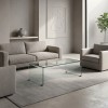 GLASSER Clear Coffee Table 120x60x40cm