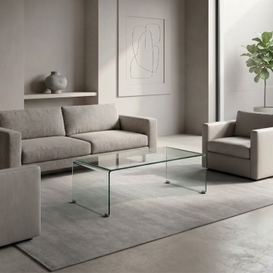 GLASSER Clear Coffee Table 120x60x40cm