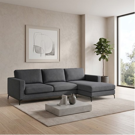 BANCO Reversible Corner Sofa Fabric Grey