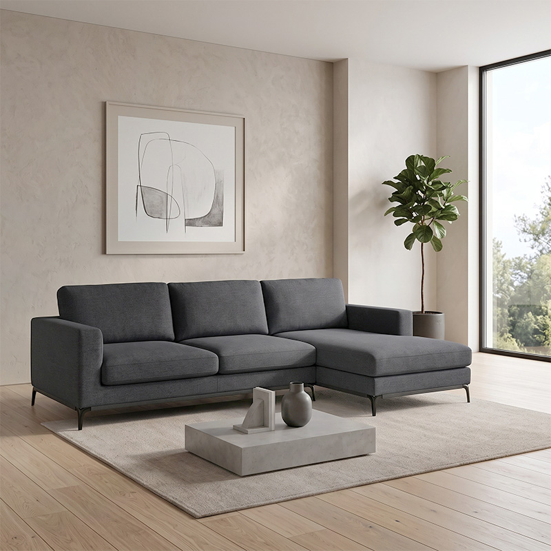 BANCO Reversible Corner Sofa Fabric Grey