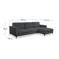 BANCO Reversible Corner Sofa Fabric Grey