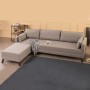 Bella Megapap fabric left corner sofa in cream color 275x165x85cm.