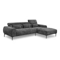 ELORA Right Facing Corner Sofa Fabric Grey