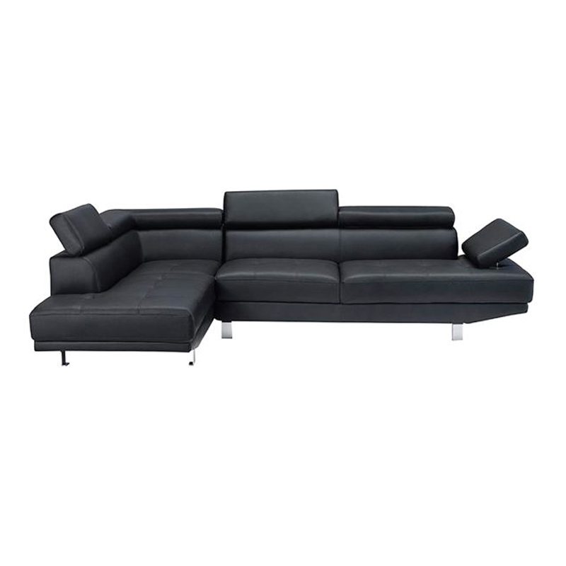 SECTOR Left Facing Corner Sofa Pu Black