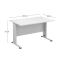 BASIC Γραφείο Απόχρωση Άσπρο 120x80x75cm