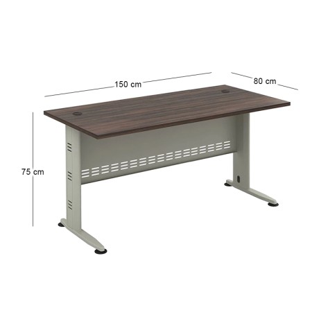 Γραφείο Compact χρώμα σκούρο καρυδί 150x80x75εκ.