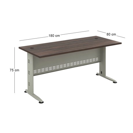Γραφείο Compact χρώμα σκούρο καρυδί 180x80x75εκ.