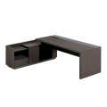 ADVANCE Desk Left 180x160cm Dark Walnut/Grey