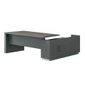ADVANCE Desk Left 220x160cm Dark Walnut/Grey