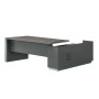 ADVANCE Desk Left 220x160cm Dark Walnut/Grey