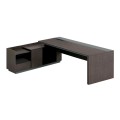 ADVANCE Desk Left 220x160cm Dark Walnut/Grey