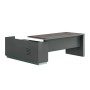 ADVANCE Desk Right 180x160cm Dark Walnut/Grey