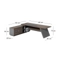 MASTER Desk (LEFT) 180x180cm Grey Walnut