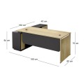 PROJECT Desk (RIGHT) 180x160x75cm Sonoma/Grey
