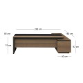 PROLINE Desk Left 200x180cm Wild Oak/Black
