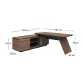PROLINE Desk Left 200x200cm Wild Oak/Black
