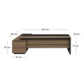 PROLINE Desk Right 200x180cm Wild Oak/Black