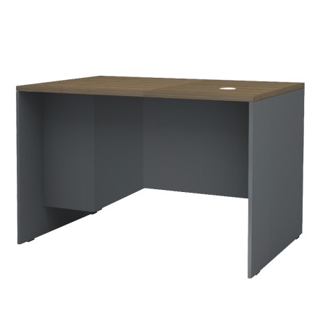 Venturo Megapap melamine working desk in anthracite - walnut color 120x80x75cm.